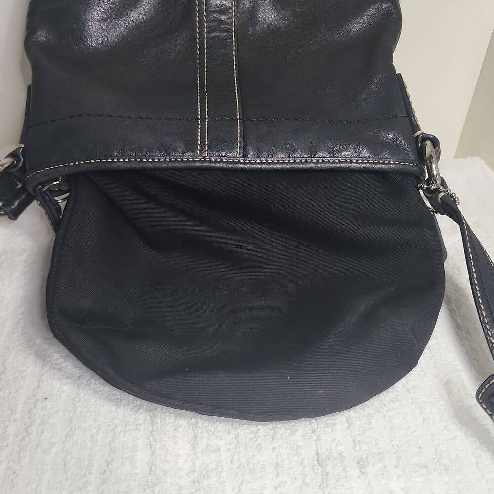 Vintage Coach Soho Small Off Black Leather Crossbody Bag Y2K Era - Picture 10 of 10
